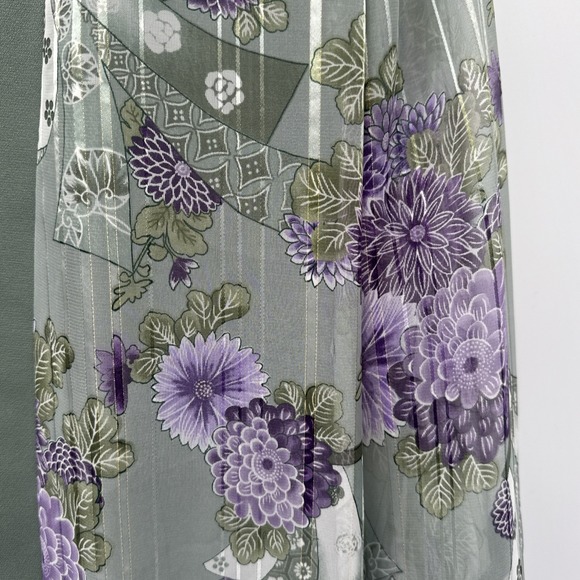 Vintage R&M Richards Dress set Purple&green 2 Piece Set With Necklace Sz 12P NWT - Picture 8 of 10